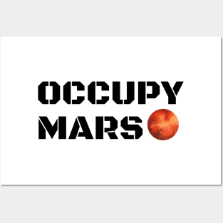 Occupy Mars Black Posters and Art